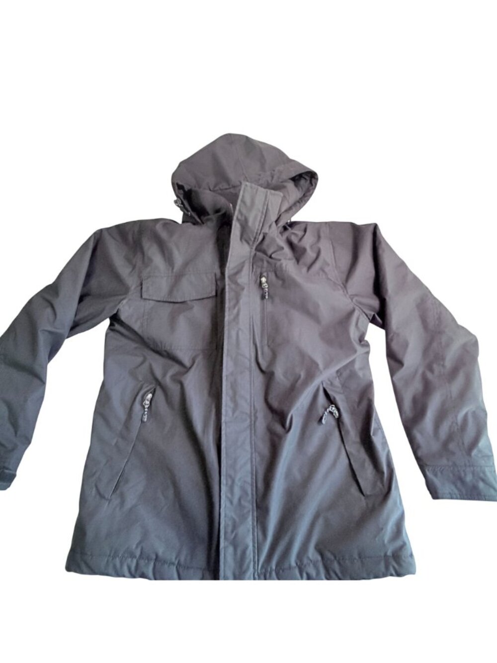 SwissTech Hooded Winter Jacket Black Small (34-36) Pockets Snow Ski - Picture 8 of 8